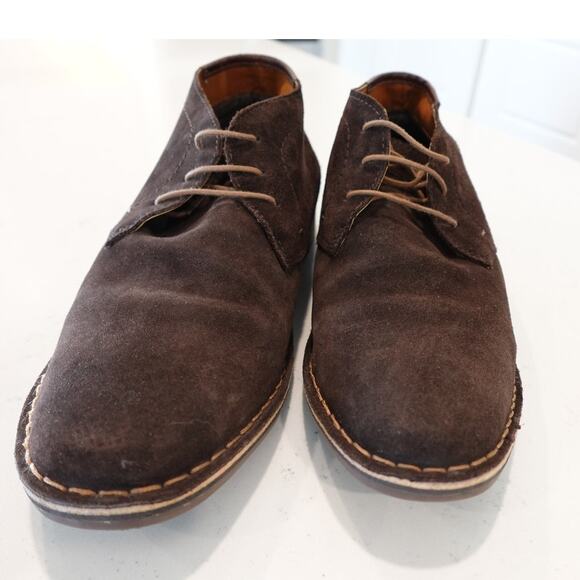 Kenneth Cole Reaction Men's Chukka Dark Brown Suede Leather Lace up Size 11.5 - Picture 3 of 9